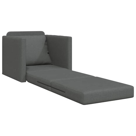 Vloerslaapbank met kussen Donkergrijs 74 x 77 x 81 cm Stof 4