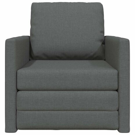 Vloerslaapbank met kussen Donkergrijs 74 x 77 x 81 cm Stof 5