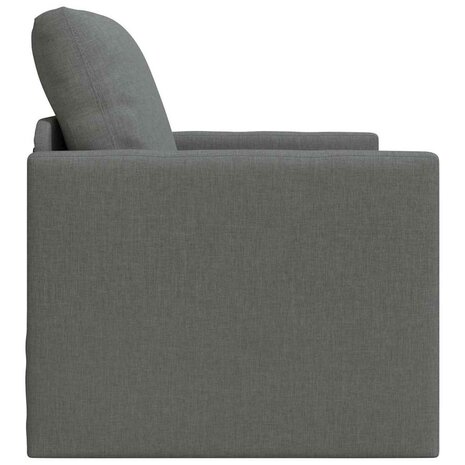 Vloerslaapbank met kussen Donkergrijs 74 x 77 x 81 cm Stof 6