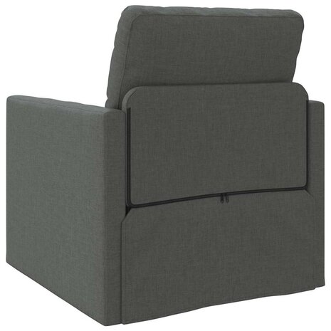 Vloerslaapbank met kussen Donkergrijs 74 x 77 x 81 cm Stof 7