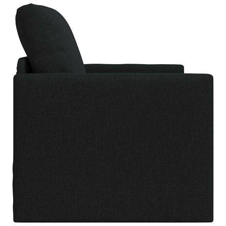 Vloerslaapbank met kussen Zwart 74 x 77 x 81 cm Stof 6