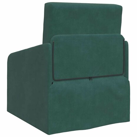 Slaapbank Donkergroen 65 x 80 x 83 cm Fluweel 7