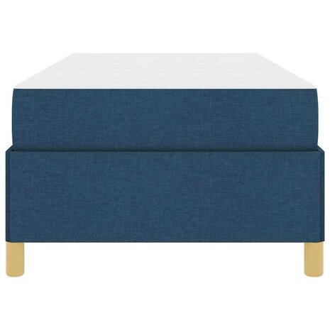 Boxspring bed met matras Blauw en Bruin en Wit 80 x 200 cm Stof 7