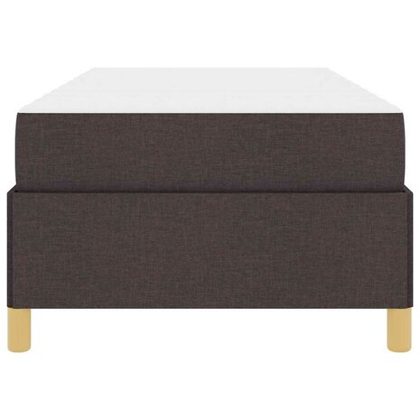 Boxspring bed met matras Wit en Donkerbruin 90 x 190 cm Stof 7