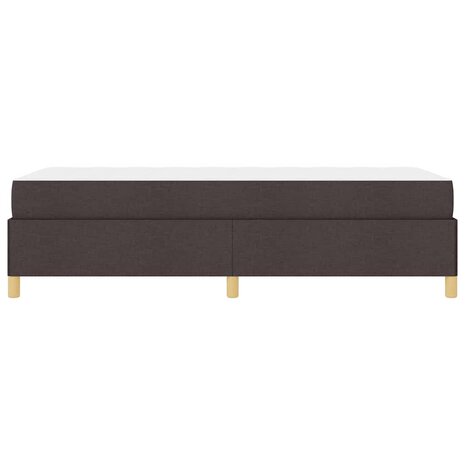 Boxspring bed met matras Wit en Donkerbruin 90 x 190 cm Stof 8