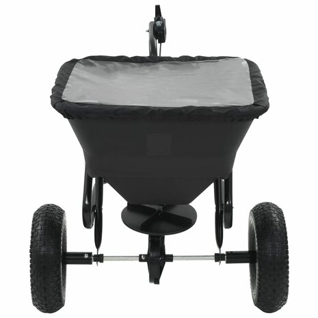 Strooiwagen sleepmodel 45 L 125x74x79 cm PVC en staal 2