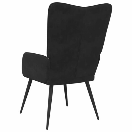 Relaxstoel fluweel zwart 5