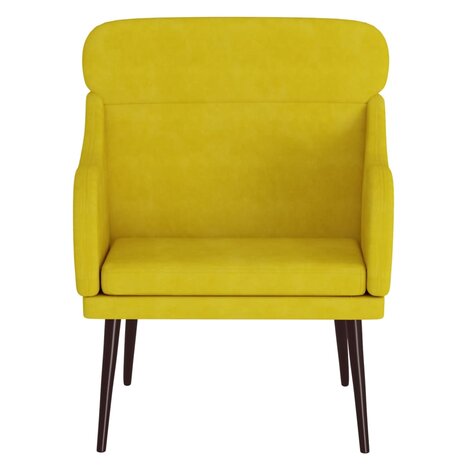 Fauteuil 63x76x80 cm fluweel geel 3