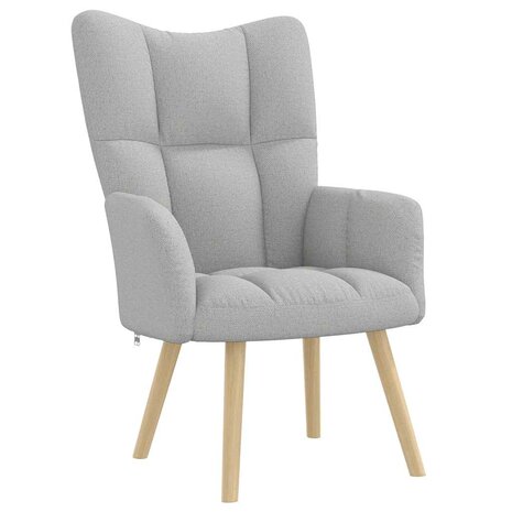 Relaxstoel stof wolk grijs 1