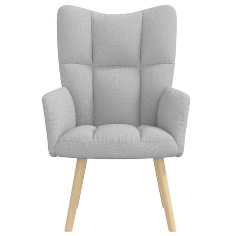 Relaxstoel stof wolk grijs 3