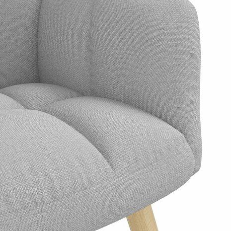 Relaxstoel stof wolk grijs 6
