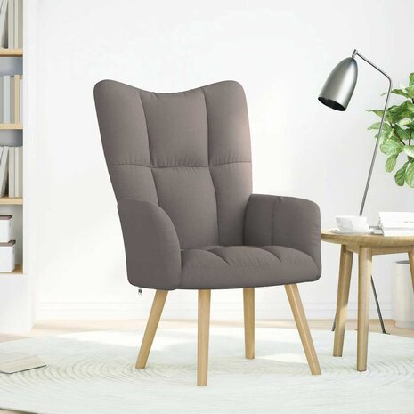 Relaxstoel stof taupe 2