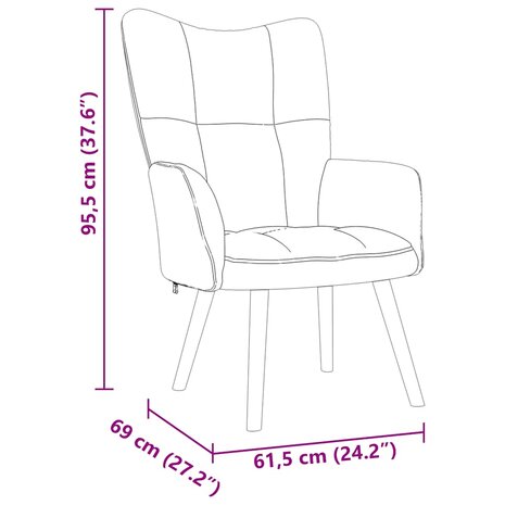 Relaxstoel stof taupe 8