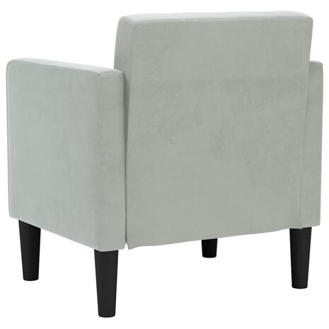 Fauteuil met armleuningen Lichtgrijs 53 cm Fluweel 5