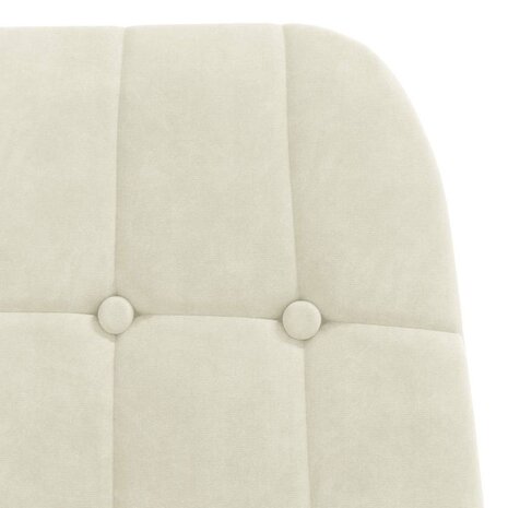 Relaxstoel fluweel crèmewit 7