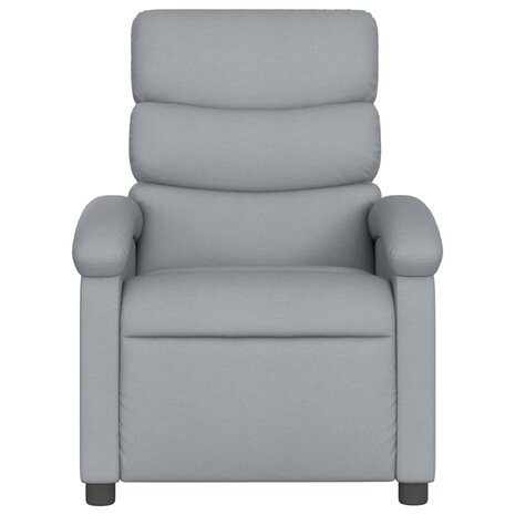 Massagestoel met lichtgrijze stof 4