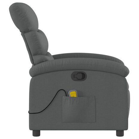 Massagestoel in donkergrijze stof 5