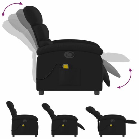 Massagestoel met zwarte stof 7