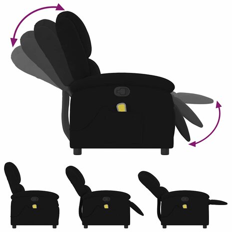Massagestoel van zwart fluweel 5