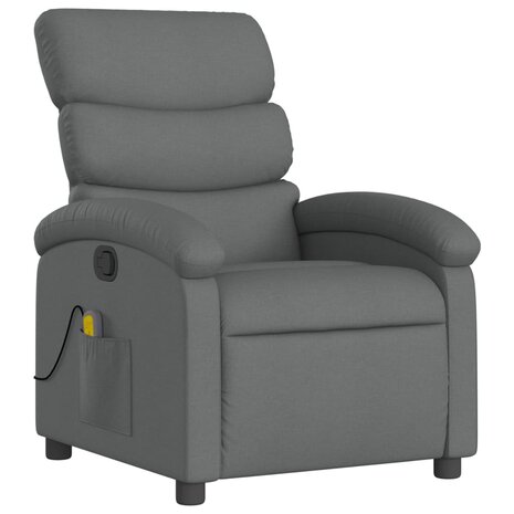 Massagestoel in donkergrijze stof 3