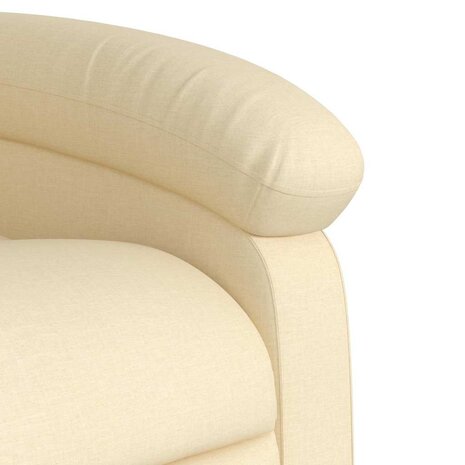 Massagestoel met crèmekleurige stof 9