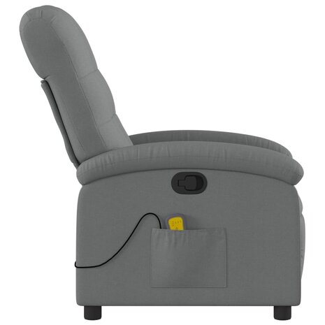 Massagestoel in donkergrijze stof 5