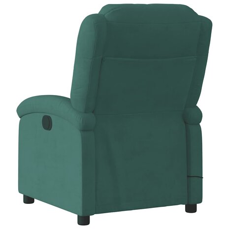 Massagestoel in donkergroen fluweel 4