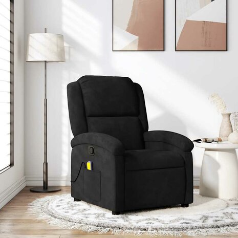 Massagestoel van zwart fluweel 1