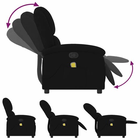 Massagestoel van zwart fluweel 5
