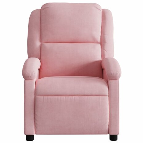 Massagestoel verstelbaar fluweel roze 4