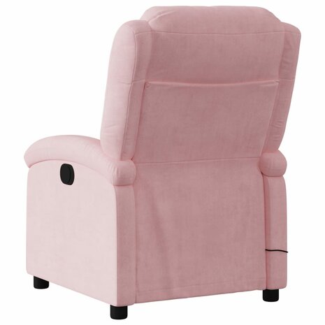 Massagestoel verstelbaar fluweel roze 6