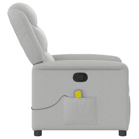 Massagestoel verstelbaar stof wolk grijs 4