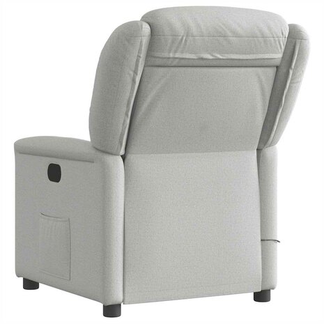 Massagestoel verstelbaar stof wolk grijs 5