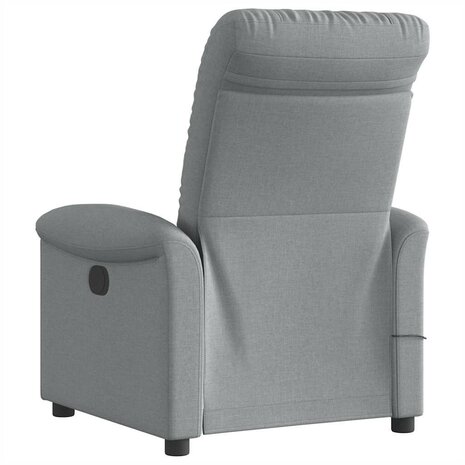 Massagestoel verstelbaar stof lichtgrijs 5