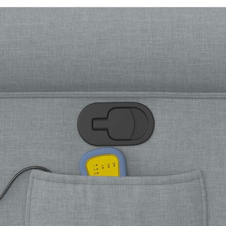 Massagestoel verstelbaar stof lichtgrijs 8