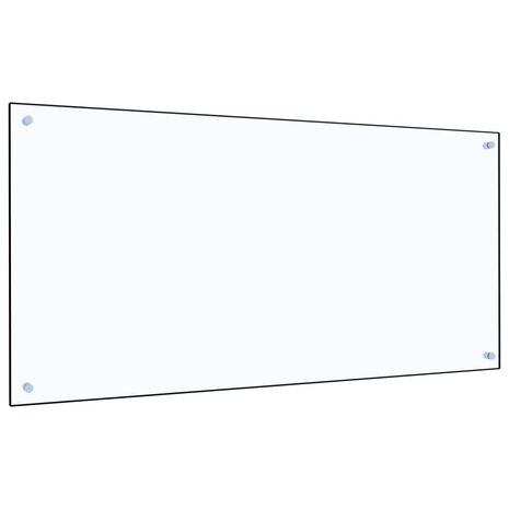 Spatscherm keuken 120x60 cm gehard glas transparant 1