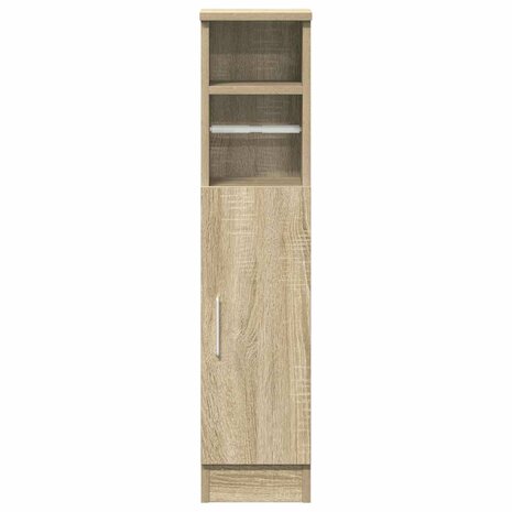 Badkamerkast met rolhouder 20,5x22x90 cm sonoma eikenkleurig 4
