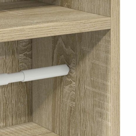 Badkamerkast met rolhouder 20,5x22x90 cm sonoma eikenkleurig 9
