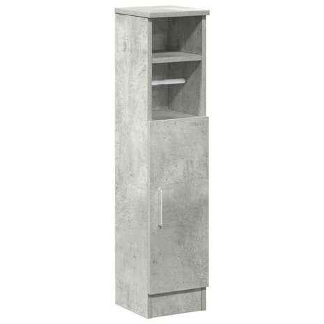 Badkamerkast met rolhouder 20,5x22x90 cm betongrijs 2