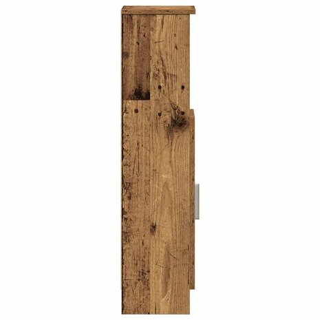 Badkamerkast met rolhouder 20,5x22x90 cm oud houtkleurig 6