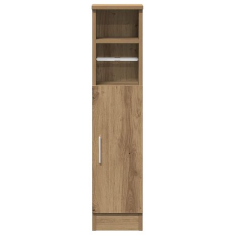 Badkamerkast met rolhouder 20,5x22x90 cm artisanaal eikenkleur 4