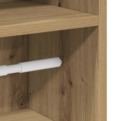 Badkamerkast met rolhouder 20,5x22x90 cm artisanaal eikenkleur 9