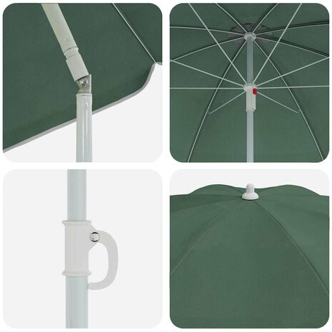 Strandparasol Groen 161 x 193 cm Polyester 5