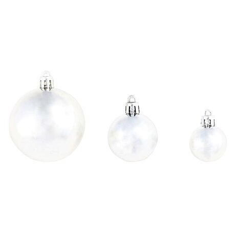 100-delige Kerstballenset 3/4/6 cm zilverkleurig 6