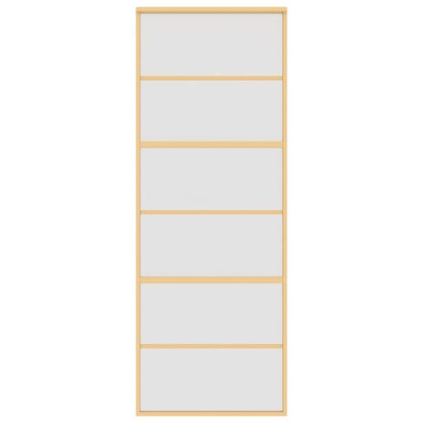 Schuifdeur 76x205 cm mat ESG-glas en aluminium goudkleurig 4