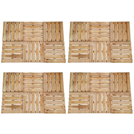 24 st Terrastegels 50x50 cm hout bruin 1