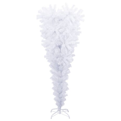Kunstkerstboom met standaard omgekeerd 120 cm wit 2