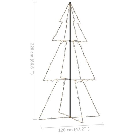 Kegelkerstboom 300 LED&apos;s binnen en buiten 120x220 cm 7