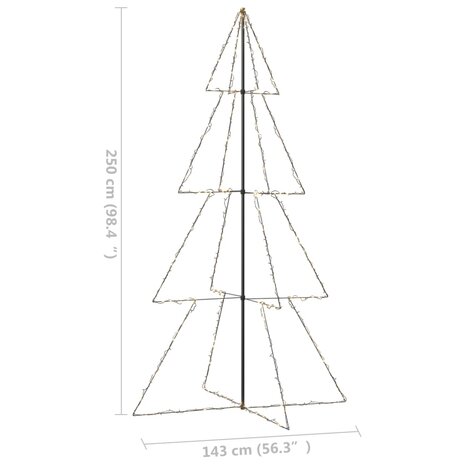 Kegelkerstboom 360 LED&apos;s binnen en buiten 143x250 cm 7