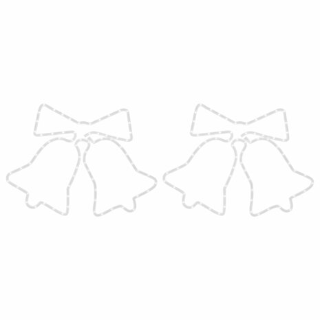 Kerstfiguren klokken met 72 LED&apos;s 2 st 50x56 cm 3